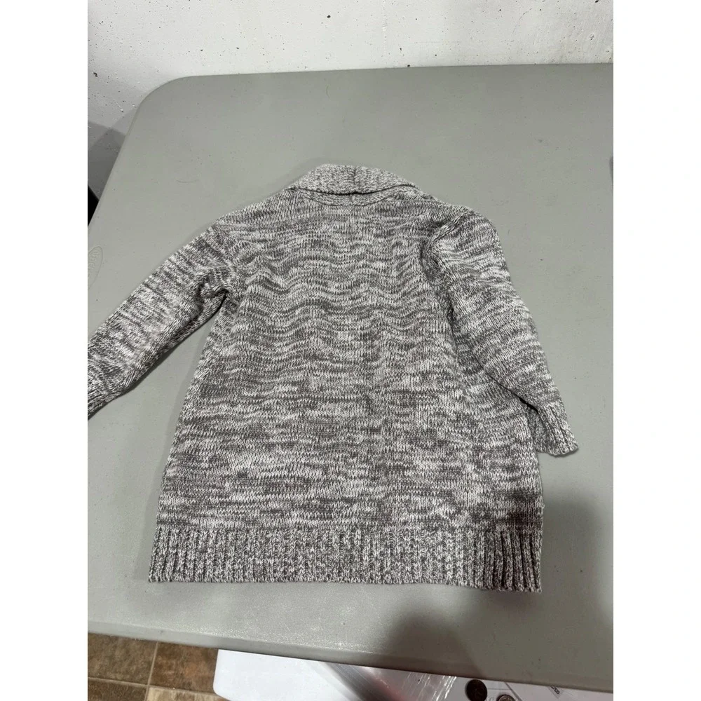 Old Navy Kids Grey Marled Shawl Collar Cardigan Sweater 3T Open Front